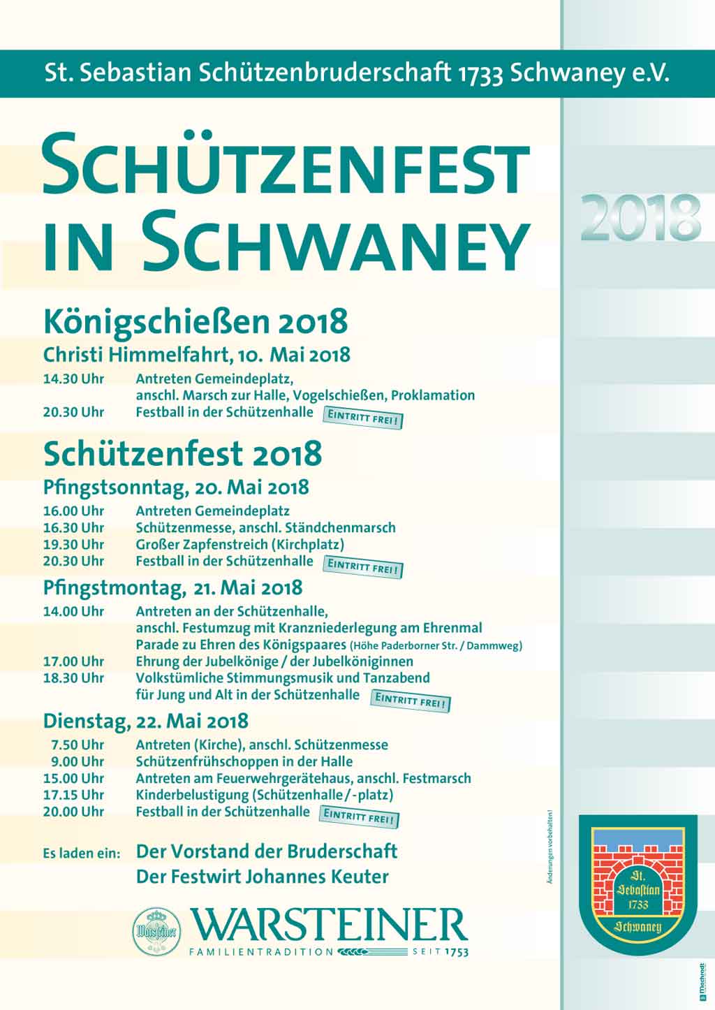 Schuetzenfest Plakat 2018